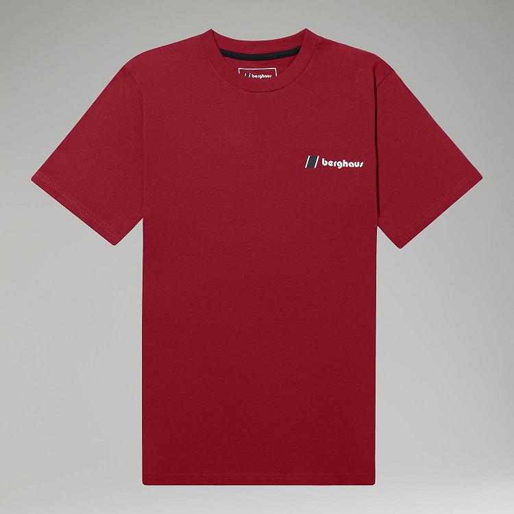 Pánska Tričko Berghaus Skyline Tmavo Červené Slovensko 4908NJUPL